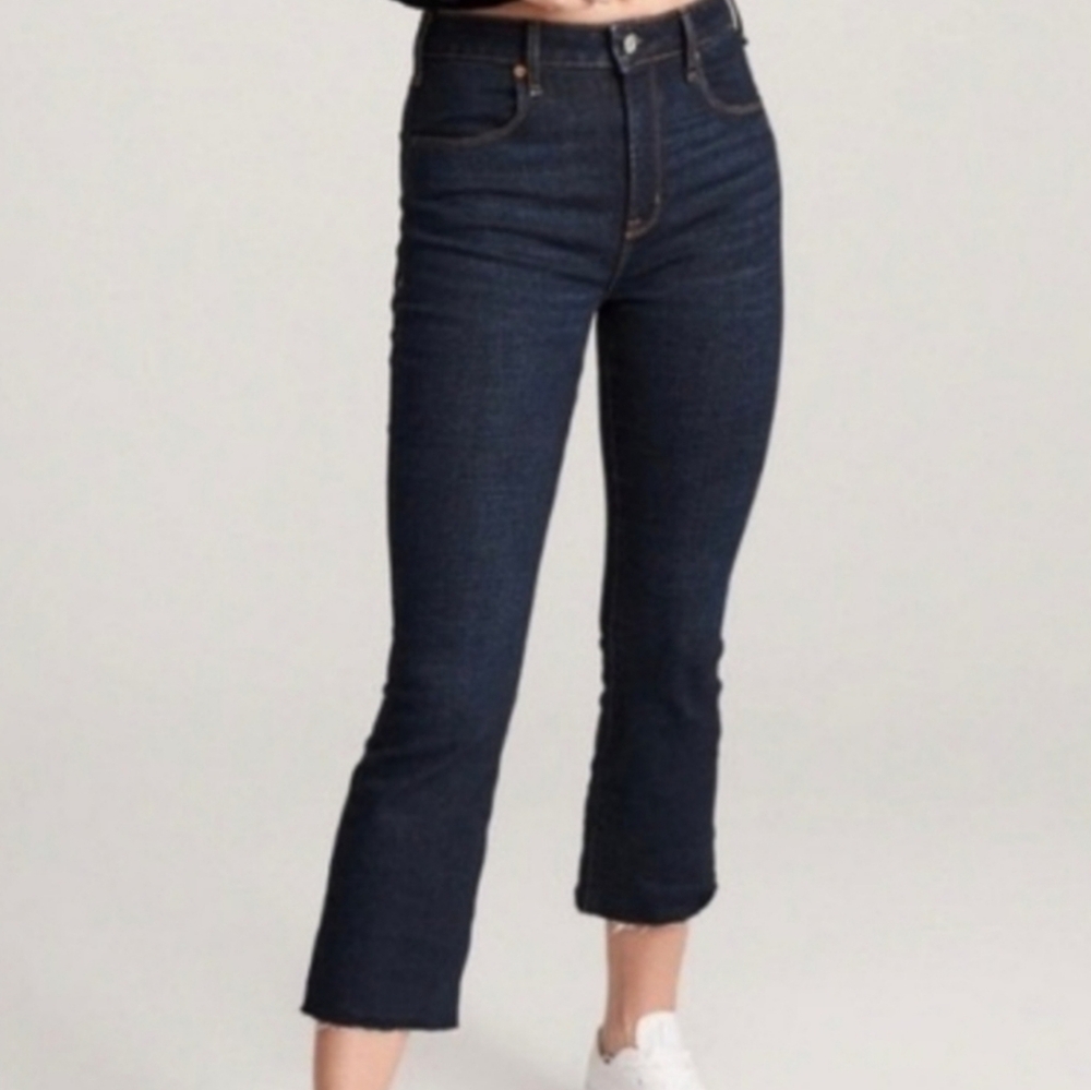 Like New High Rise Ankle Flare Jeans